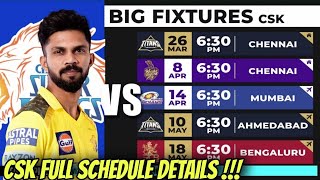 CSK VS MI 🔥 IPL 2024 Schedule Full Match Details [upl. by Taryne953]