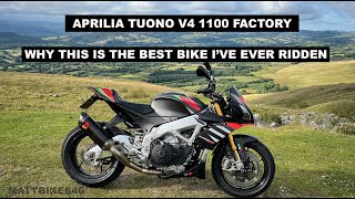 Why the Aprilia Tuono V4 1100 Factory is the best bike Ive ever ridden road test review [upl. by Etem]