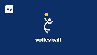 Custom Logo Animation in After Effects  Volleyball animation  After Effects Tutorial [upl. by Natsud]