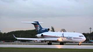 INSANELY LOUD 727 TAKEOFF Amerijet At Miami International [upl. by Enortna]