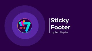 Sticky Footer [upl. by Iny712]