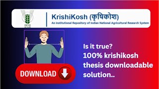 How to download thesis in krishikosh using shortcutsNewest [upl. by Phillida945]