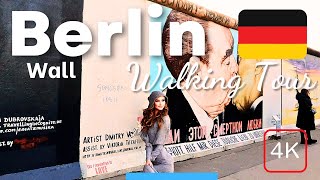 Berlin Wall Walking Tour 4K Graffiti Art East Side Gallery 2023 [upl. by Edgell]