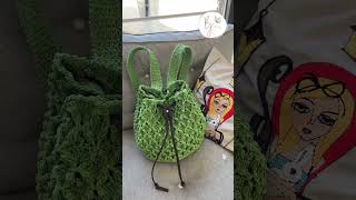 Crochet Backpack with paper Yarn [upl. by Avery]