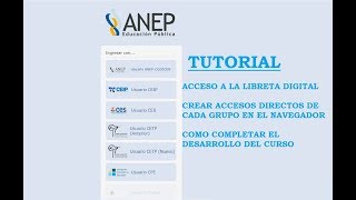 Tutorial 2019 Libreta Digital ANEP [upl. by Parsons]