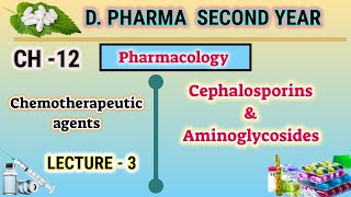 Cephalosporin  Aminoglycosides  CH12  L3  Pharmacology  DPharm second year [upl. by Aysa226]