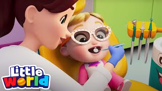 Visiting the Dentist  Little World  Kids Cartoon Show  Toddler Songs  Healthy Habits for kids [upl. by Refitsirhc]