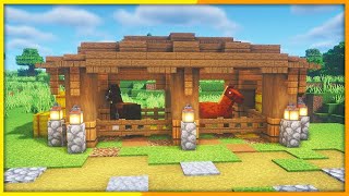 Minecraft Pferdestall bauen deutsch 🐴 Pferdestall in Minecraft bauen [upl. by Akanke]