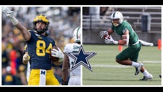 Dallas Cowboys UDFA Tight Ends Sean Mckeon amp Charlie Taumoepeau Film Session [upl. by Thayer]