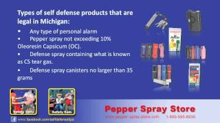 Michigan State Pepper Spray Laws  Whats Legal [upl. by Elazaro]