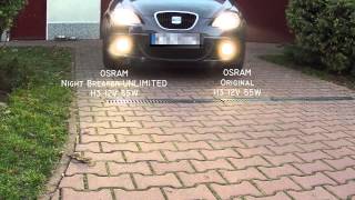 H3 OSRAM Night Breaker UNLIMITED vs OSRAM Original fog lights [upl. by Mariska523]