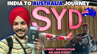 INDIA TO AUSTRALIA JOURNEY 🇦🇺🦘 Student Visa   Sydney IMMIGRATION Experience [upl. by Noryak]