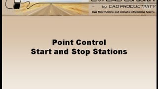 InRoads Tutorial Point Control StartStop Stations [upl. by Mudenihc]