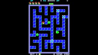 Pengo Arcade GAMEPLAY 60fps retrogaming [upl. by Nylra890]