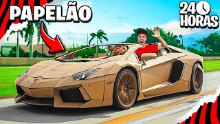 24 HORAS EM UMA LAMBORGHINI DE PAPELÃO [upl. by Colligan]