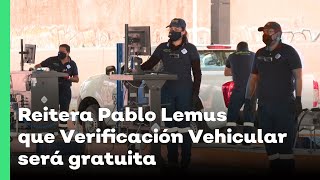 Reitera Pablo Lemus que Verificación Vehicular será gratuita  Jalisco Noticias [upl. by Ecirtak]