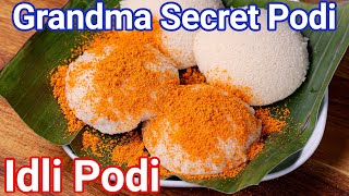 Idli Podi Recipe  Idli Milagai Podi  Magic Gun Powder  Grandma Secret  Side Dish for Idli Dosa [upl. by Aidroc444]