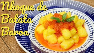 Nhoque de Baroa  mandioquinha  sem glúten e vegano  Menu de Nutri [upl. by Barr320]