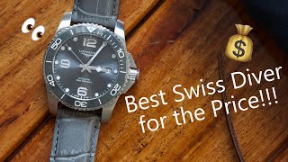 Longines Hydroconquest 41mm Review  Best Swiss Diver For The Price [upl. by Nnylyoj]