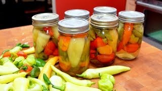 Harvesting amp Canning Hot amp Sweet Peppers [upl. by Schweiker624]