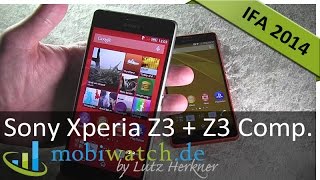 Sony Xperia Z3 vs Z3 Compact Erster HandsonTest [upl. by Gonyea]