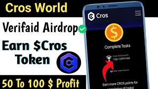 Cros world airdrop bitget supported project 2024 Earn Instant Cros Token  Cros Token Withdrawal [upl. by Nyleimaj]