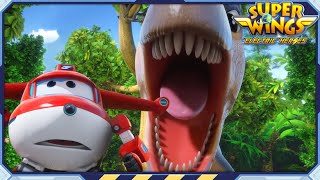 SUPERWINGS8 Into the World of Dinosaurs  Superwings Electric Heroes  S8 EP05 [upl. by Vig]