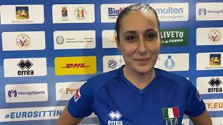 Europei femminili di sitting volley la soddisfazione di Giulia Aringhieri dopo ItaliaUngheria 30 [upl. by Helse]