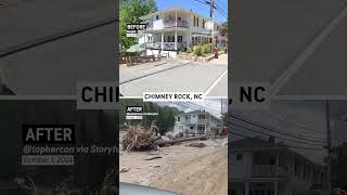 Chimney Rock NC Before amp After Helene Flooding [upl. by Madella852]