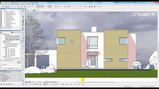 BIM med ArchiCAD Flere dybder i snitt og fasadeoppriss [upl. by Wavell88]