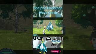 Shiny Alpha Empoleon Signature Move Wave Crash in Pokemon Legends Arceus [upl. by Carmita383]