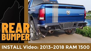 Dodge RAM 1500 20092018 Offroad Rear Bumper install from Wolfstorm Offroad WSARM01B105BX [upl. by Peggi]