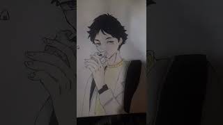 Drawing akaashi keiji from haikyuu haikyuu akaashikeiji animeartist [upl. by Kimmy]