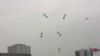 Kite team The Flying Squad Revolution kite  Berck 2009 [upl. by Meirrak425]