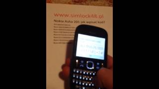 Simlock Nokia asha 201 jak wpisać kod Unlock Nokia 201 Asha  simlock48pl [upl. by Nabal]