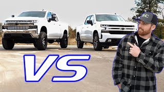 Lifted vs Stock Chevy Silverado  GIVEAWAY [upl. by Ainslie]