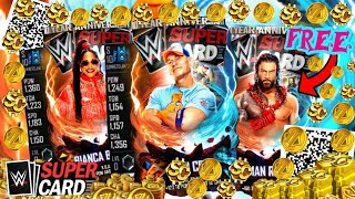 HERES HOW TO GET A FREE SUMMERSLAM 24 JOHN CENA ROMAN REIGNS EVENT CARDS QR CODES WWE SuperCard [upl. by Ecinnaj]