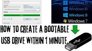 How to Create a Bootable USB Drive for Windows 7 8 10 and 11 [upl. by Nanyt]