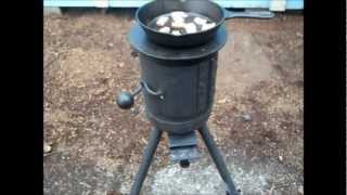 MINI POTBELLY WOODSTOVE Cooking Ham and Eggs [upl. by Dinesh]