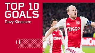 TOP 10 GOALS  Davy Klaassen 10 years in 🤍♥️🤍 [upl. by Llebana]