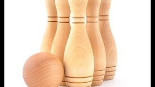 Wooden bowling pin been knocked down sound effect [upl. by Llevad324]