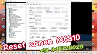 CANON IX6810 Modo de Servicio  Reset Online [upl. by Ellehcrad]