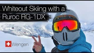 Skiing with Ruroc RG1DX Helmets in a Whiteout  Wengen Switzerland [upl. by Sugden]