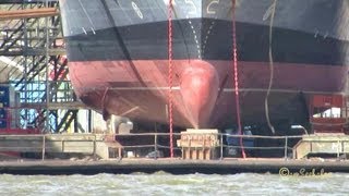 Korvette Oldenburg F 263 und EGV Bonn A1413 im Dock in shipyard Emden Bundesmarine [upl. by Montfort440]