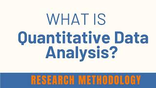 Quantitative Data Analysis in Research [upl. by Eldridge]