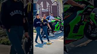 Cute girl reaction on zx10r😈shortstrendingninjaninjazx10rzx10rreactionmotorcycleManojDey [upl. by Anuala]