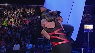 Kane chokeslams Eric Bischoff off the stage [upl. by Valaria475]