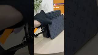 LOUI VUITTON Monogram Eclipse Trio Messenger Shoulder Bag [upl. by Emelina]