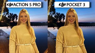 DJI Action 5 Pro Vs DJI Pocket 3 Camera Test Comparison [upl. by Nodyarg]