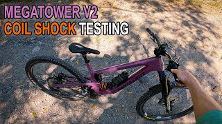 Better Than Air Coil Shock Test Day on my Santa Cruz Megatower V2 [upl. by Pittel]